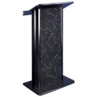 Adorama AmpliVox SW3095 Contemporary Flat Lectern with Handheld Mic, Pyrenees Marble SW3095-HH