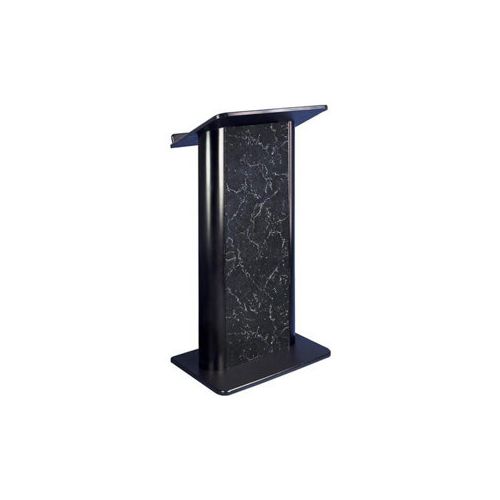  Adorama AmpliVox SW3095 Contemporary Flat Lectern with Handheld Mic, Pyrenees Marble SW3095-HH