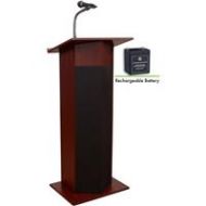 Adorama Oklahoma Sound Power Plus 111PLS Lectern with Rechargeable Battery, Mahogany M111PLS-MY