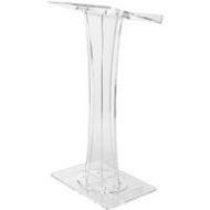 Adorama Oklahoma Sound Contemporary 471 Clear Acrylic Curved Lectern, Clear 471