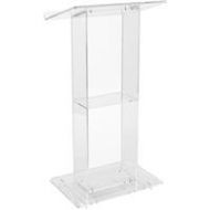 Adorama Oklahoma Sound Contemporary 401S Clear Acrylic Lectern with Shelf, Clear 401S