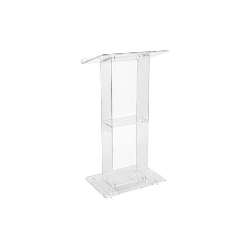  Adorama Oklahoma Sound Contemporary 401S Clear Acrylic Lectern with Shelf, Clear 401S