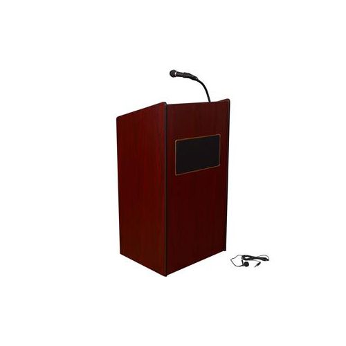  Adorama Oklahoma Sound Aristocrat 6010 Floor Sound Lectern, Mahogany 6010-MY