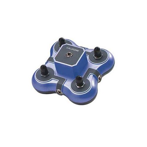  Adorama Califone 1114BL 4-Position Mini Stereo Jackbox, Blue 1114-BL