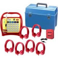 Adorama HamiltonBuhl Juke24 Flex (Red) 6 Person Listening Center with Kids Headphones LCJKR4