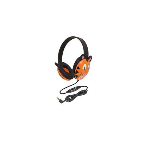  Adorama Califone 2810 Listening First Stereo Headset with To Go Plug and Mic, Tiger 2810-TTI