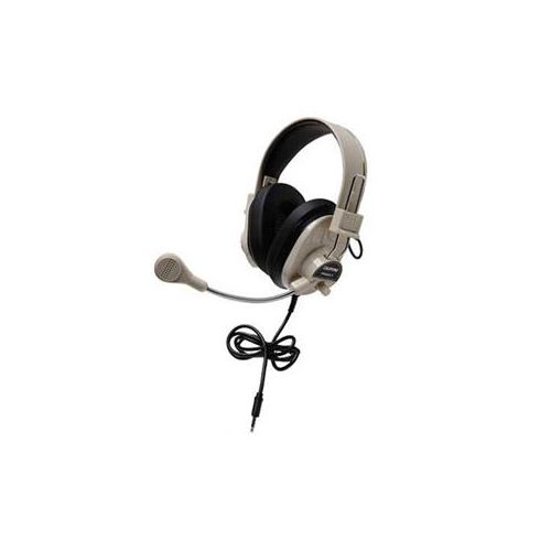  Adorama Califone 3066AVT Deluxe Multimedia Stereo Wired Headset, 25 Ohms Impedance 3066AV-T