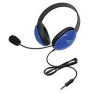 Adorama Califone 2800 Listening First Stereo Headset with To Go Plug and Mic, Blue 2800-BLT