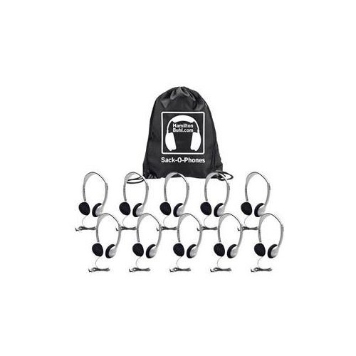  Adorama Hamilton Buhl Sack-O-Phones 10 HA2 Personal Headsets with Foam Ear Cushions SOP-HA2