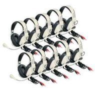 Adorama Califone 3066AV-10L Classroom 10-Pack Deluxe Multimedia Headsets, No Case 3066AV-10L