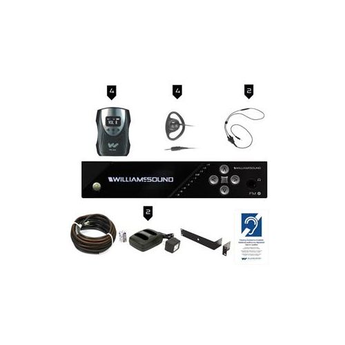  Adorama Williams Sound FM 558 Pro Plus Assistive Listening System, BAT KT6 Charger Kit FM 558 PRO