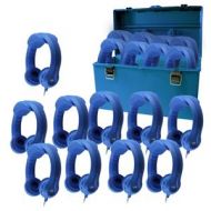 Adorama HamiltonBuhl Lab Pack of 18 Blue Flex-Phones Indestructible Foam Headphones HMC-18KBL