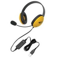 Adorama Califone 2800YL-USB Listening First Stereo Headset with USB 2.0 Plug, Yellow 2800YL-USB