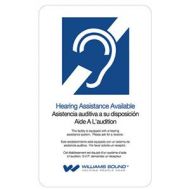 Adorama Williams Sound ADA Wall Plaque for Hearing Assistance IDP 008