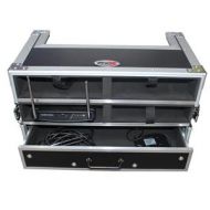 Adorama ProX XS-4WM2DR Case with 2U Rack Drawer, Holds 4 Wireless Mic Systems and 8 Mics XS-4WM2DR