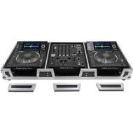 Adorama Odyssey Innovative Designs DJ Coffin for Two CD/Media Player&Mixer,Silver/Chrome FZ12CDJWXD