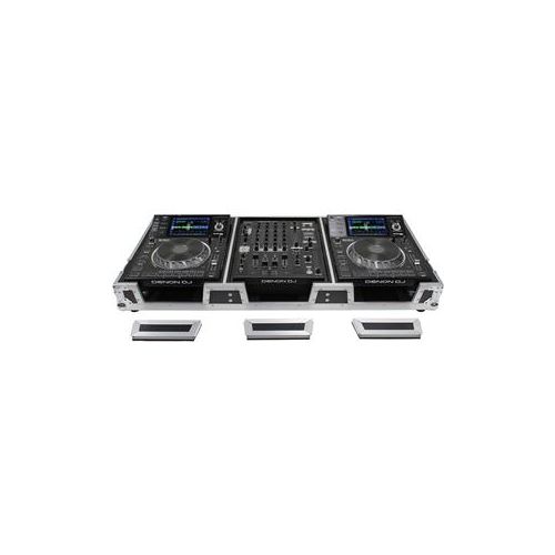  Adorama Odyssey Innovative Designs DJ Coffin for Two CD/Media Player&Mixer,Silver/Chrome FZ12CDJWXD