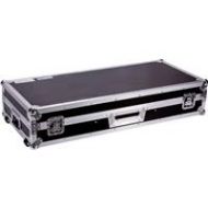 Adorama Deejay LED DJ Coffin Case for Two TT with Low Profile Wheels & Laptop Shelf TBH2TTDJM9HWLT