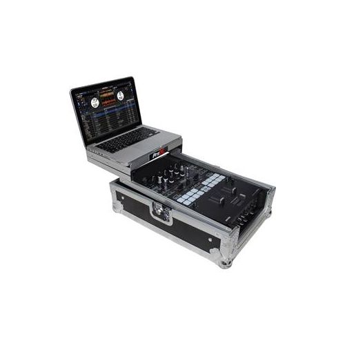  Adorama ProX XS-DJMS9 Flight Case with Laptop Shelf for DJM-S9 Mixer, Silver on Black XS-DJMS9LT