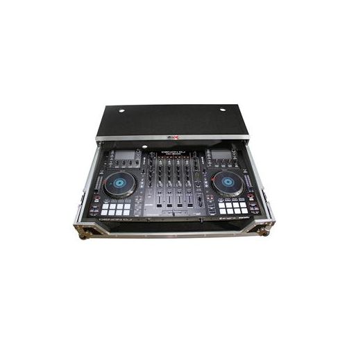  Adorama ProX XS-MCX8000WLT Case, Sliding Shelf, Denon MCX8000 Controller, Silver/Black XS-MCX8000WLT