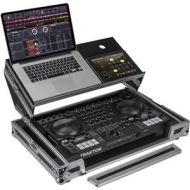 Adorama Odyssey Innovative Designs Case, Angled Glide, S4 MK3 Controller, Black/Silver FZGSATKS4MK3