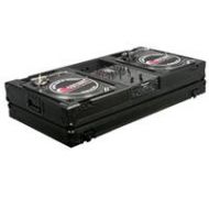 Adorama Odysseyy Black Label DJ Coffin Case f/10 Mixer & 2 Turntables in Battle Mode FZBM10WBL