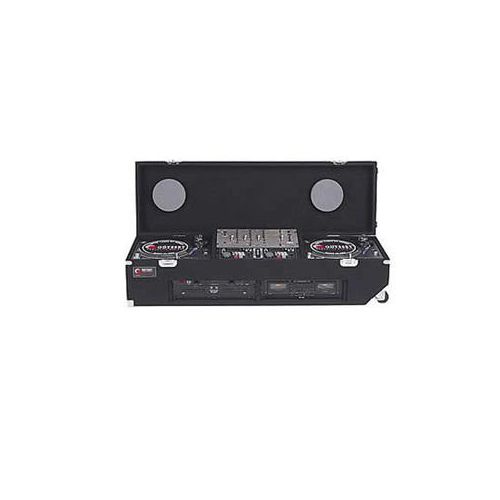  Adorama Odyssey Innovative Designs Odyssey CDJ19R06W Carpeted DJ Turntable Coffin Case CDJ19R06W