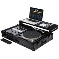 Adorama Odyssey Innovative Designs Coffin for 10 Format DJ Mixer & 1 Turntable, Black FZGS1BM10WBL