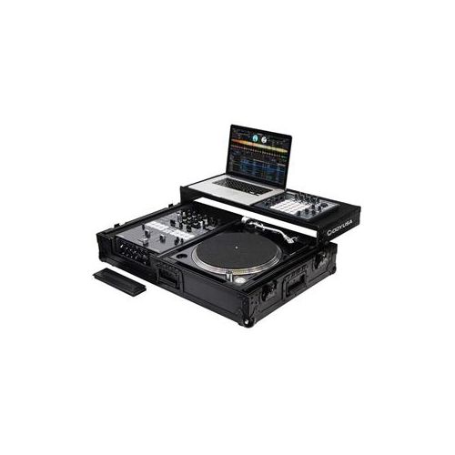  Adorama Odyssey Innovative Designs Coffin for 10 Format DJ Mixer & 1 Turntable, Black FZGS1BM10WBL