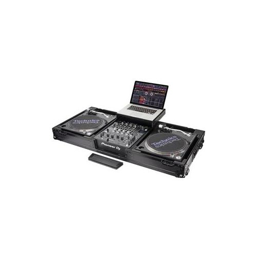  Adorama Odyssey Innovative Designs Coffin for 12 DJ Mixer & 2 Turntables, Black/Silver FZGSLBM12WRBL