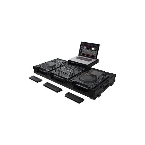  Adorama Odyssey Innovative Designs Black Label Glide Style DJ Coffin for 2 CD Players FZGSL12CDJWBL