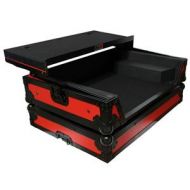 Adorama ProX XS-NS6IILTRB Case with Sliding Shelf, Numark NS6II DJ Controller, Black/Red XS-NS6IILT RB