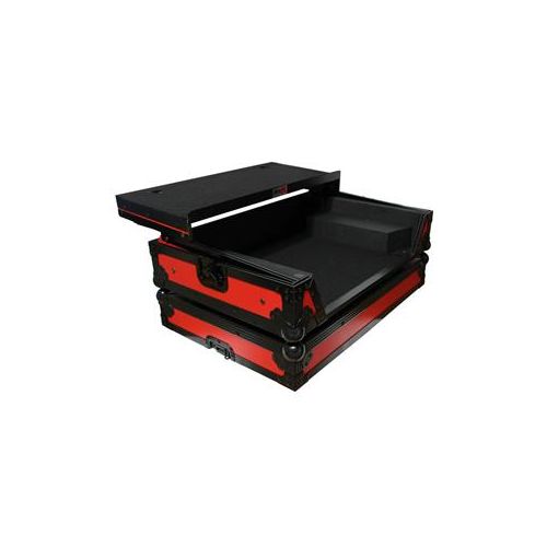  Adorama ProX XS-NS6IILTRB Case with Sliding Shelf, Numark NS6II DJ Controller, Black/Red XS-NS6IILT RB