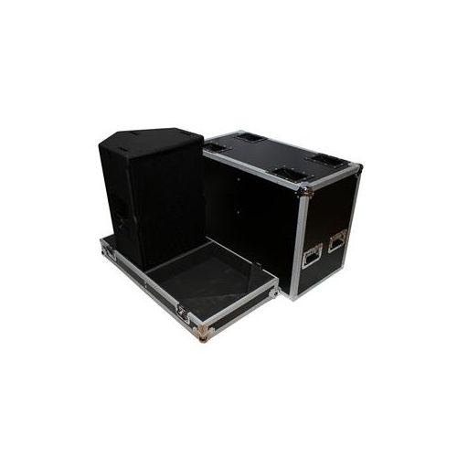  Adorama ProX Flight Case with 4 Casters for 2x RCF TT25-A II Speakers X-RCF-TT25-AX2W