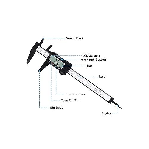  Digital Caliper, Adoric 0-6