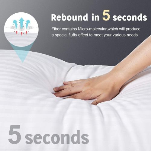  [아마존핫딜][아마존 핫딜] Adoric Pillows for Sleeping, 2 Pack Premium Hotel Bed Pillows，Breathable Gel-Fiber Down Alternative Cooling Pillow Good for Side and Back Sleeper 20 x 28 White Queen