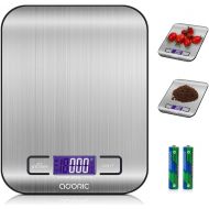 ADORIC Kitchen Scales Digital Scales Professional Electronic Scales with LCD Display Incredible Precision up to 1 g (5 kg Maximum Weight) Silver