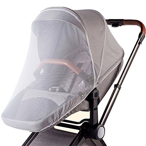  Mosquito Net for Stroller, Car Seat Screen Cover, Adorife Stretchable Insect Bug Netting for Baby Carseat, Carriers, Cradles, Bassinet (Brown)