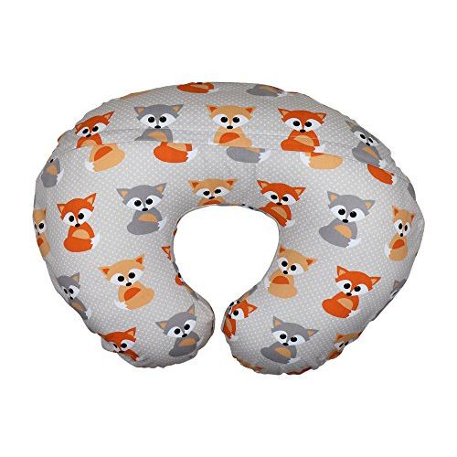  [아마존베스트]Adorology Nursing Pillow Slipcover Baby Gray Foxes Design Maternity Breastfeeding Newborn Infant Feeding Cushion Cover Case Baby Shower Gift for New Moms