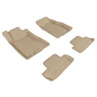 Adrianna 3D MAXpider Front Row Custom Fit All-Weather Floor Mat for Select Ford Mustang Models - Kagu Rubber (Tan)