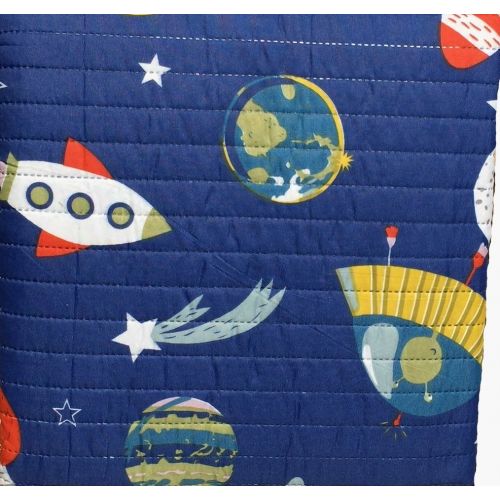  Adrien Boys Bedding Reversible Quilt and Pillow Sham Set, Microfiber, Choice of TWIN or FULL, Multiple Designs (Space, FULL)