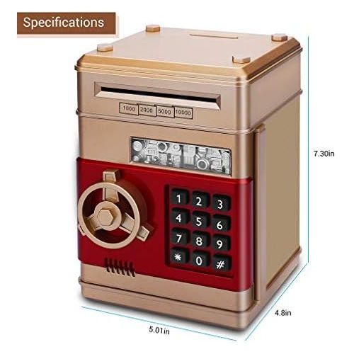  [아마존베스트]Adsoner Toy Piggy Bank, Electronic Password Safe Saving Box Gift for Kids