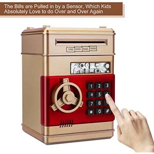  [아마존베스트]Adsoner Toy Piggy Bank, Electronic Password Safe Saving Box Gift for Kids