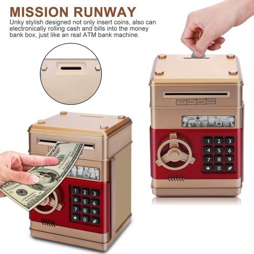  [아마존베스트]Adsoner Toy Piggy Bank, Electronic Password Safe Saving Box Gift for Kids