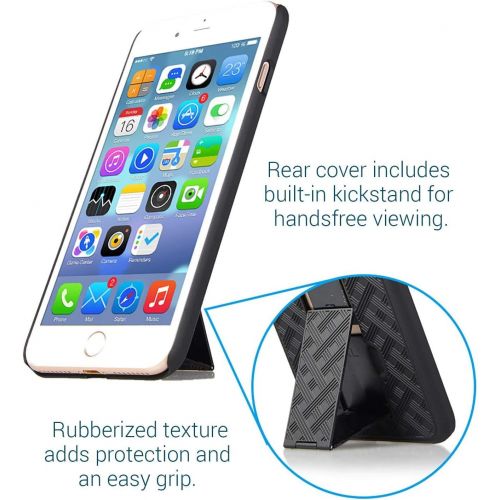  [아마존베스트]Aduro Holster Case for iPhone 8 Plus/iPhone 7 Plus (5.5) Combo Shell & Holster Slim Shell Case with Built-in Kickstand + Swivel Belt Clip Holster for Apple iPhone 8 Plus and iPhone