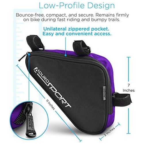  Aduro Sport Bicycle Bike Storage Bag Triangle Saddle Frame Pouch for Cycling