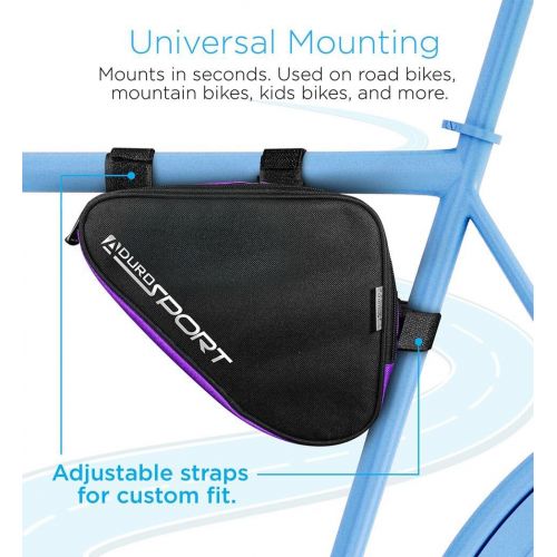  Aduro Sport Bicycle Bike Storage Bag Triangle Saddle Frame Pouch for Cycling