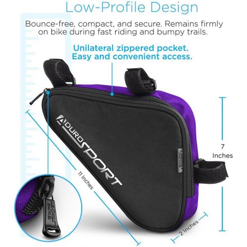  Aduro Sport Bicycle Bike Storage Bag Triangle Saddle Frame Pouch for Cycling