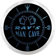 AdvPro Clock Custom ncx0132-tm Rays Man Cave Beer Mug Bar Custom Name Neon Sign Clock