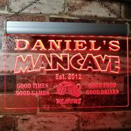 AdvPro Custom x0012-tm-r Man Cave Bar Custom Personalized Your Name Established Date LED Neon Sign Red 16 x 12